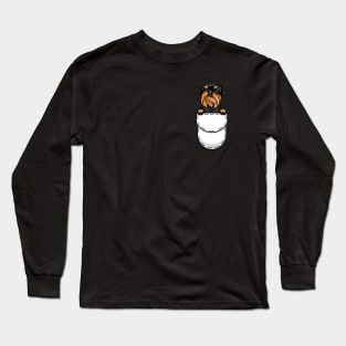 Funny Brussels Griffon Pocket Dog Long Sleeve T-Shirt